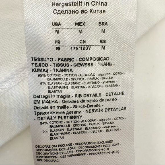 Armani Exchange Men’s Polo Shirt White Cotton Spandex Zip Close Sz M - Picture 13 of 14